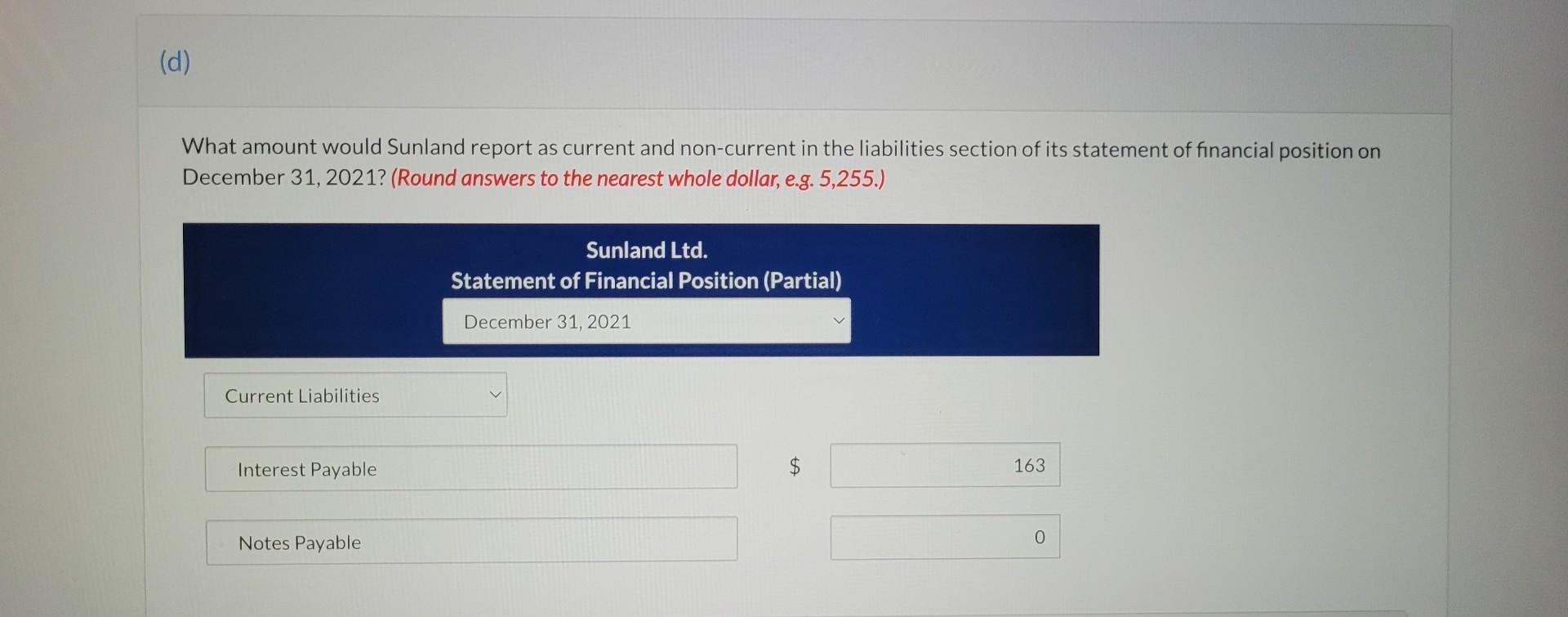 two-year, 4% note payable. The note is payable in two annual instalments