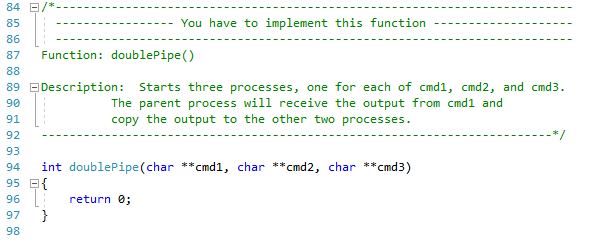 standard 8 9 output to the standard input of two other processes.