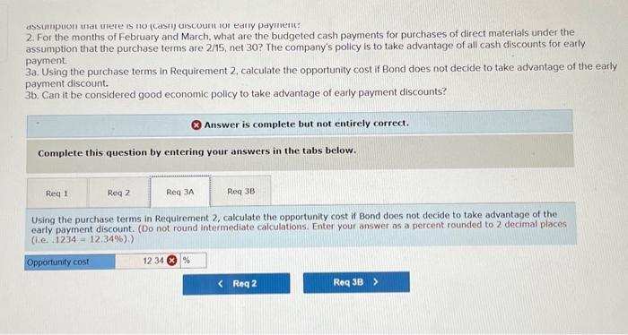 budgets the following purchases of direct materials for the first quarter of
