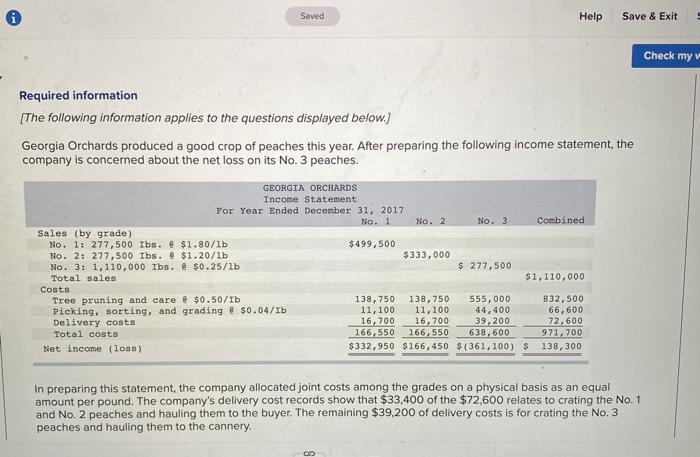  Saved Help Save & Exit Check my v Required information [The