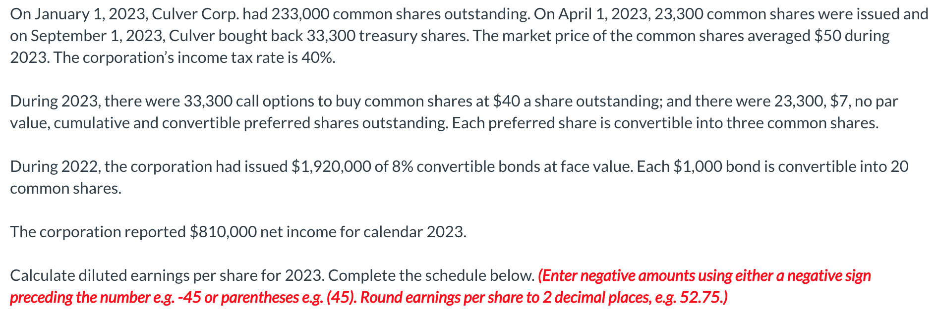 Whatever in red is incorrect. Additional information: On January 1, 2023, Company