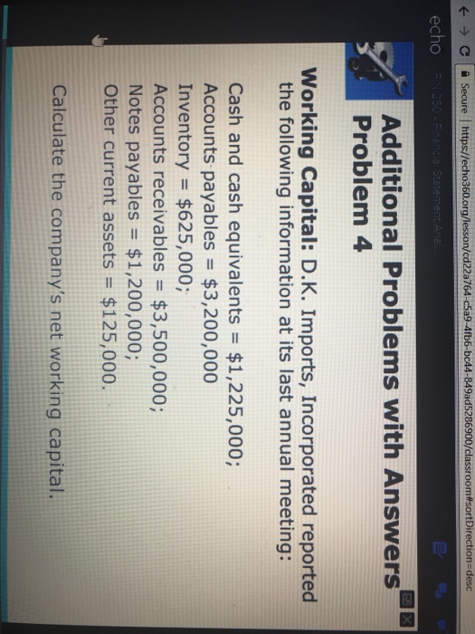 provided the following financial information for the quarter ending September 30, 2014: