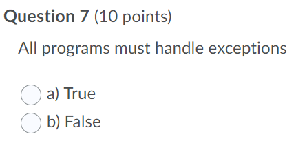 of arguments the method requires Oc) the type and number of exceptions