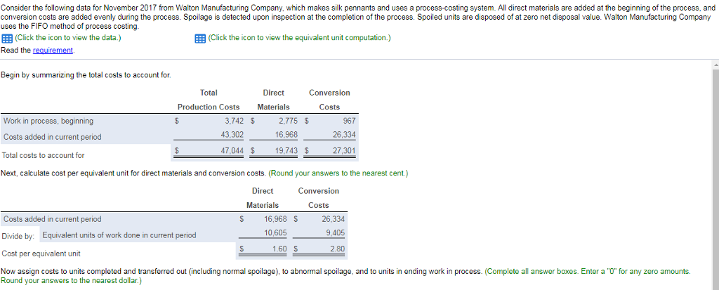 Thanks. Data Table Data Table Equivalent Units Direct Conversion Physical Units Direct