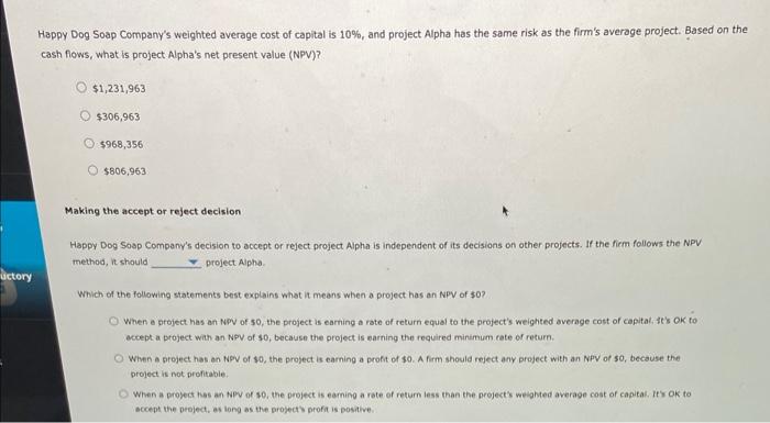 The net present value (NPV) rule is considered one of the most