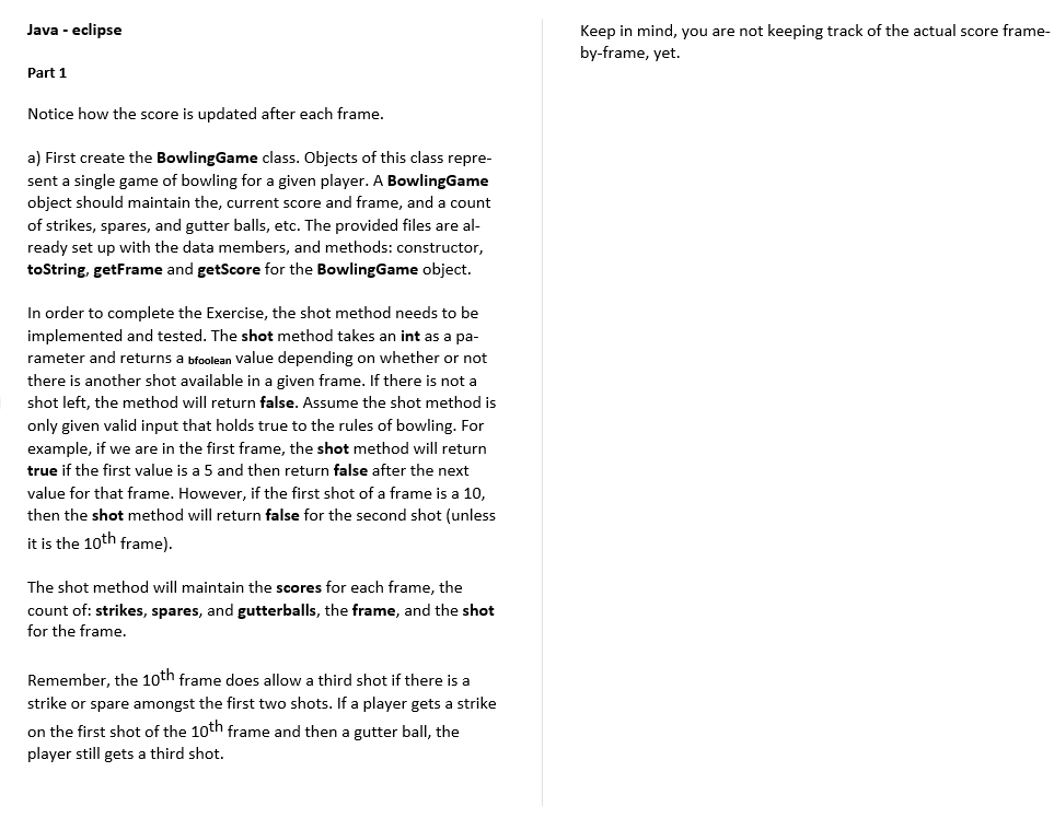  Java eclipse Keep in mind, you are not keeping track of