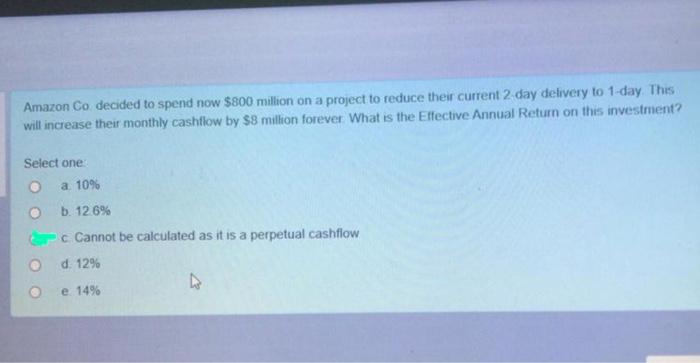 is it correct ? Amazon Co decided to spend now $800 million