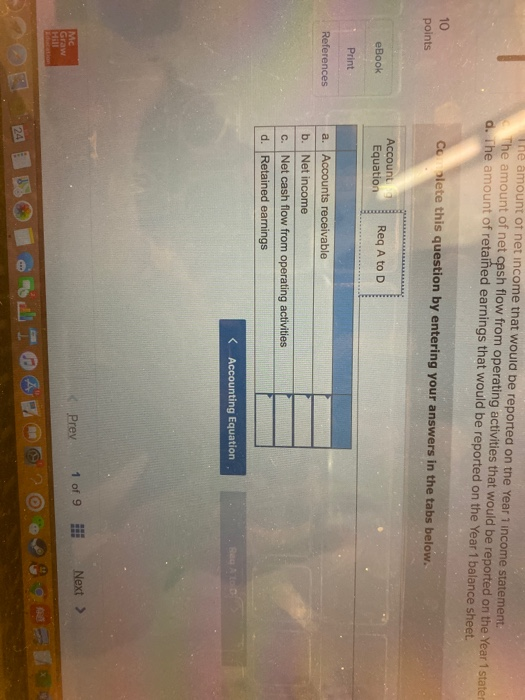 during Year 1. The company collected $8.500 cash from accounts Required Based