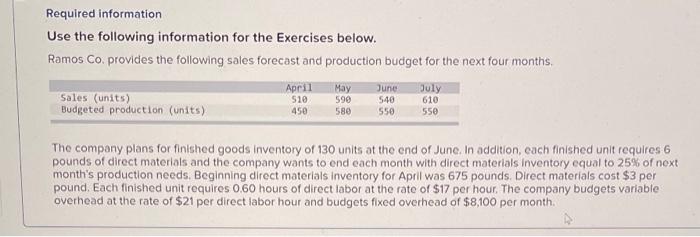  Write out in same format as question Required information Use the