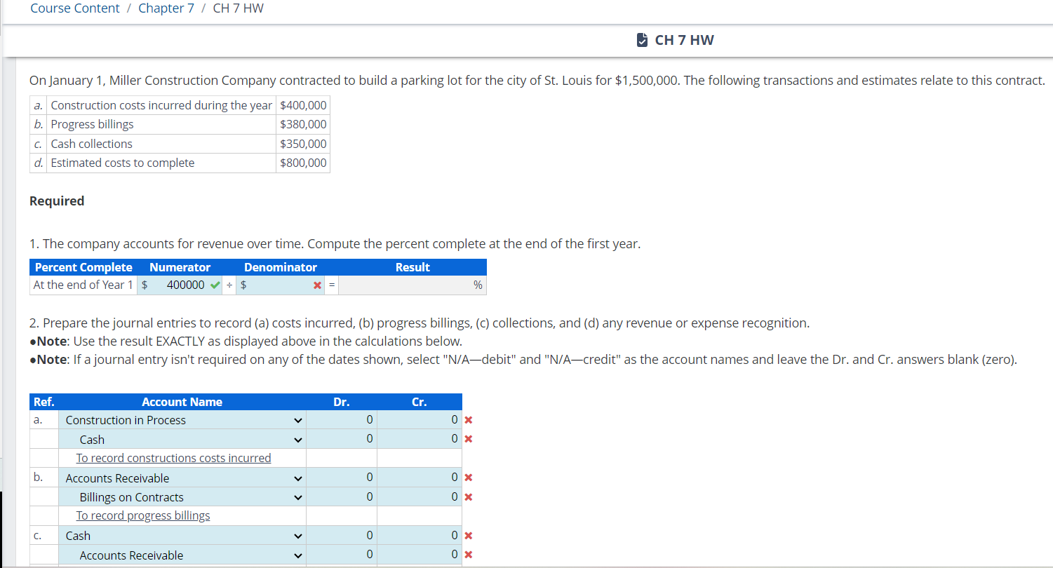 this section. 2. Prepare the journal entries to record (a) costs incurred,