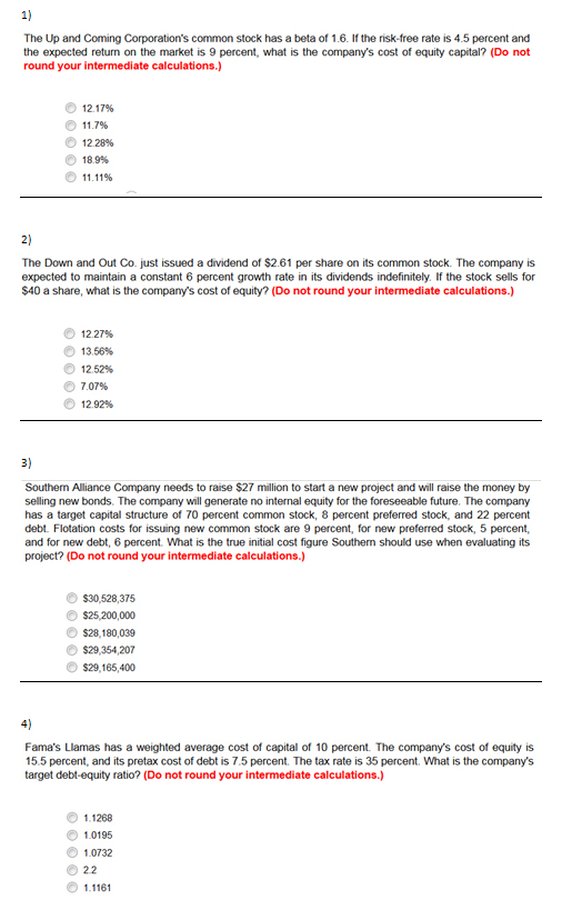 Can someone please help me solve the below 4 questions? Thanks! The