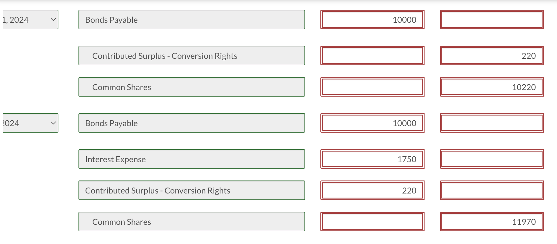 was $500. TSJ received $51,100 for the bond issue. The bonds paid
