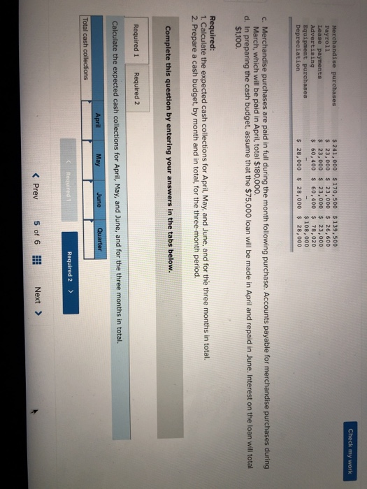 of the retailer Prime Products has just approached the company's bank with