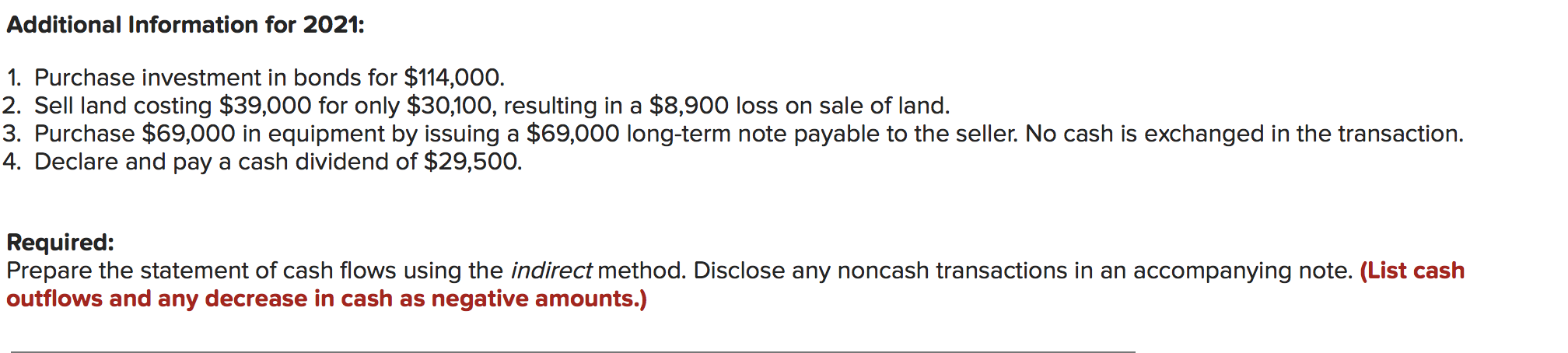 December 31, 2021 Net sales $3,586,000 Expenses: Cost of goods sold $2,400,000
