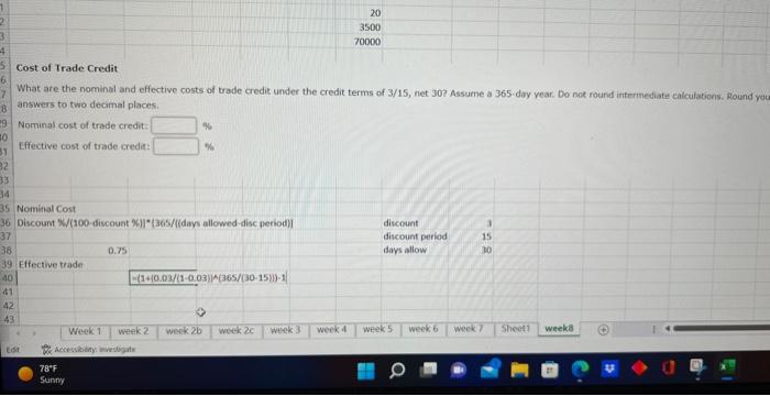 for the effective trade i keep getting 0 What are the nominal