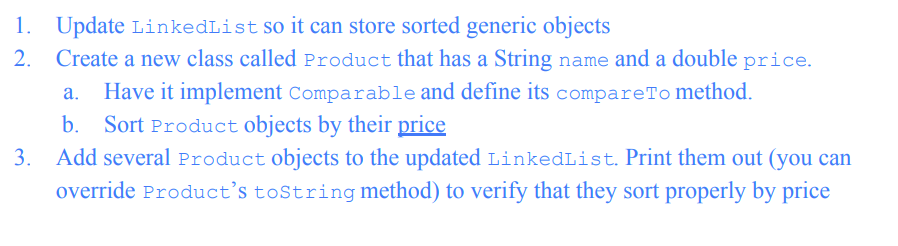 //LinkedList.java public class LinkedList { private Node firstNode = null; private