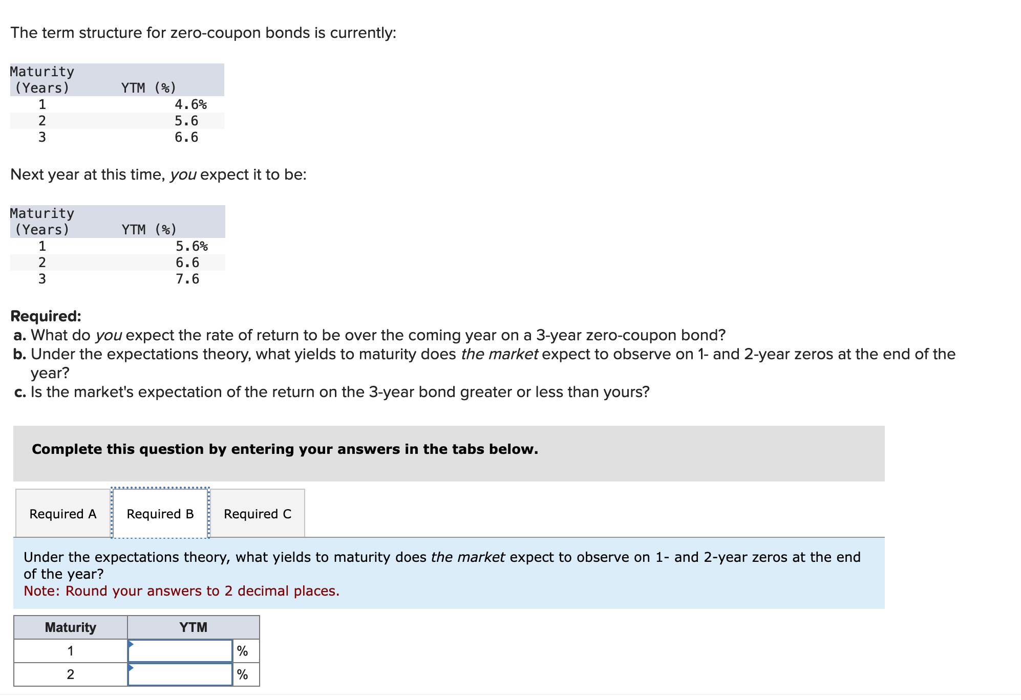 this time, you expect it to be: Required: a. What do you