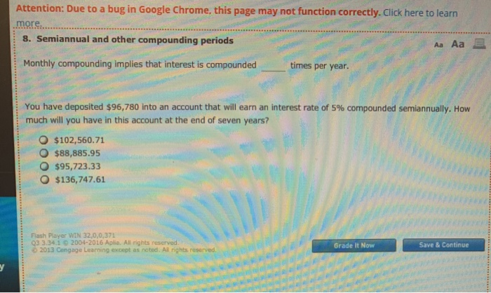  Attention: Due to a bug in Google Chrome, this page may