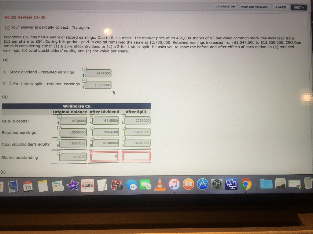  CALCULATOR PRINTER VERSION BACK NEXT Do It! Review 11-3b Your answer