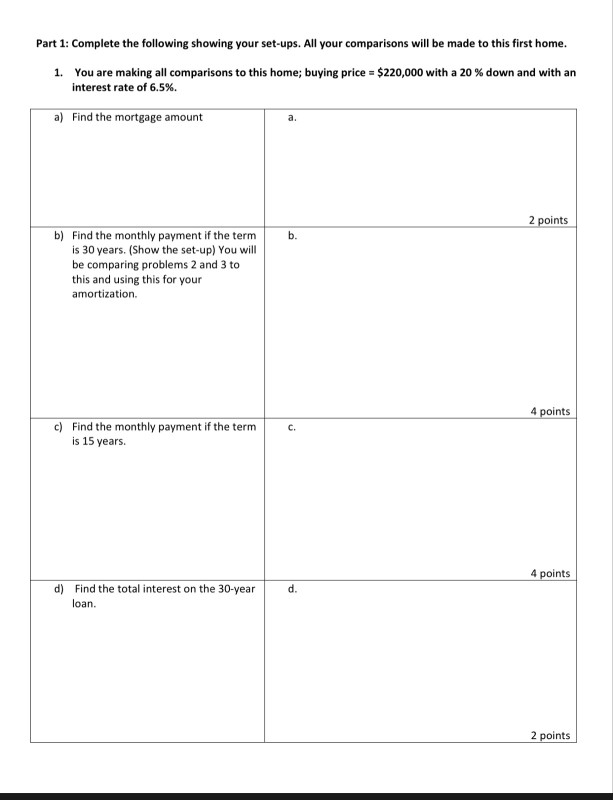 15-yee loan. 2 points f Find the savings on the 15-year loanf.