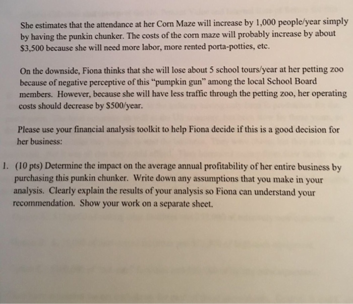 by 1,000 people/year simply by having the punkin chunker. The costs of