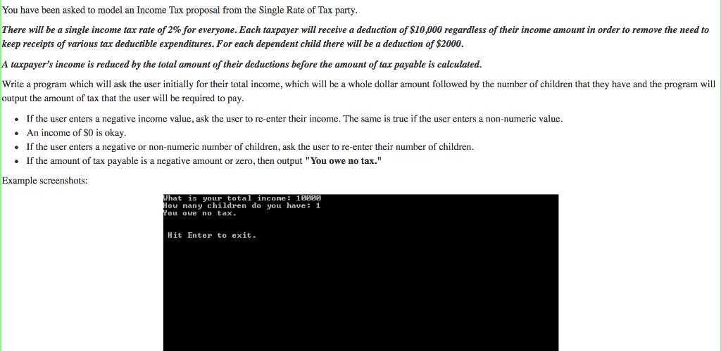 C# SAMPLE/FRAMEWORK: using System; using System.Collections.Generic; using System.Linq; using System.Text; namespace IncomeTaxCalculator