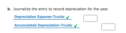 the year, the balance in Trucks is $279,700 and the balance in