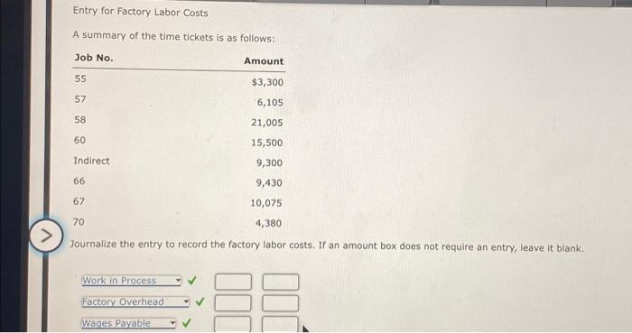 Journalize the entry to record the issuance of materiais. If an amount