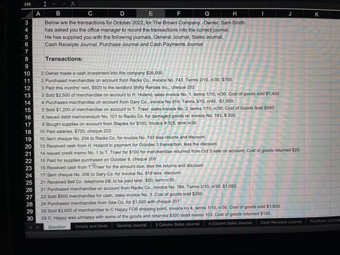  E96 A B F H D E G Below are the