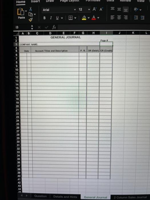 asked you the office manager to record the transactions into the correct