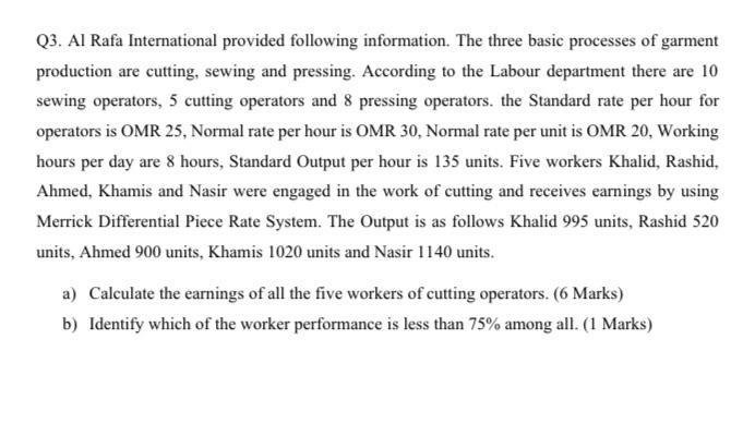is clear and all the questions answer Q1. Al Nada Oil Company