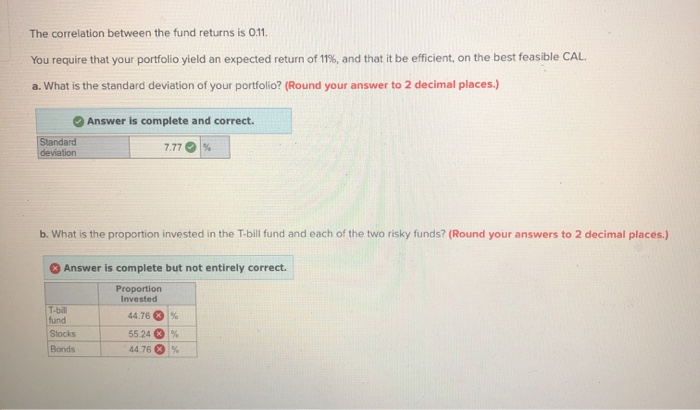 considering three mutual funds. The first is a stock fund, the second