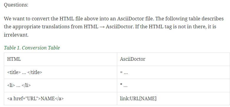Need help with this Linux question on how to convert an HTML