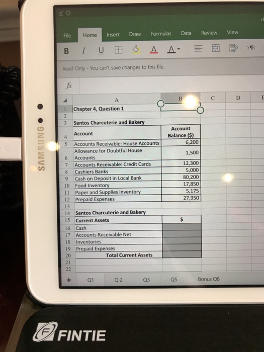  Home Insert Draw Formulas Data Review View Read Only- You can't