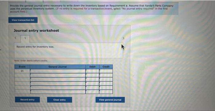 5-2 At the end of the year, Randy's Parts Company had the