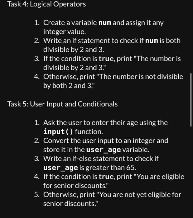 2 and assign them any integer values of your choice. 3. Use