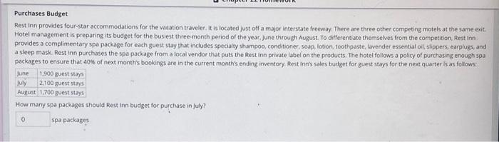 are three other competing motels at the same ent. Hotel management is