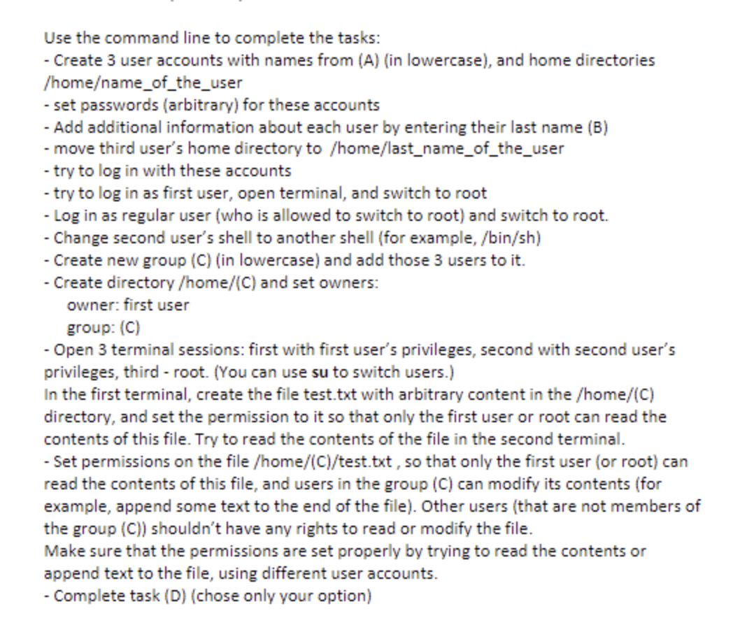 Linux Command - Please show the exact command properly and if you