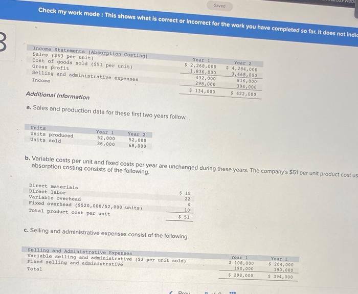  Check my work mode : This shows what is correct or