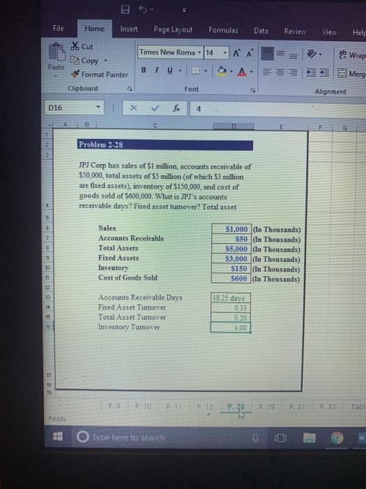 If JPJ Corp (the company in Problem 28) is able to increase