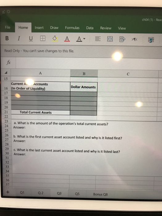 M, Read Only- You can't save changes to this file 3 Balance
