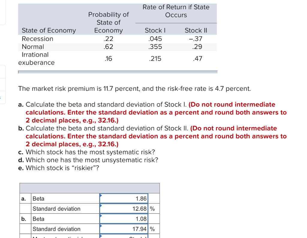** need help only with standard deviation for b. i got 19.94%