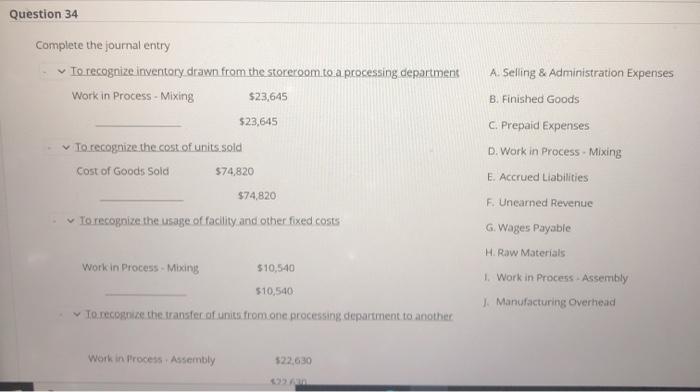 please complete the journal entry and match the correct terms Question