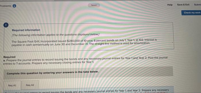  Problems Save Help Save & Exit Submi Check my work Required