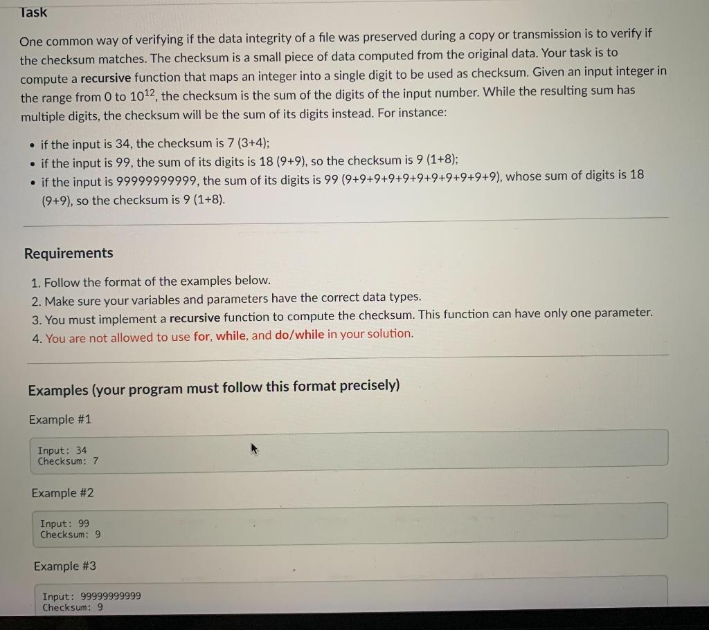 Do Not use while, do while and for loop in solutions. please