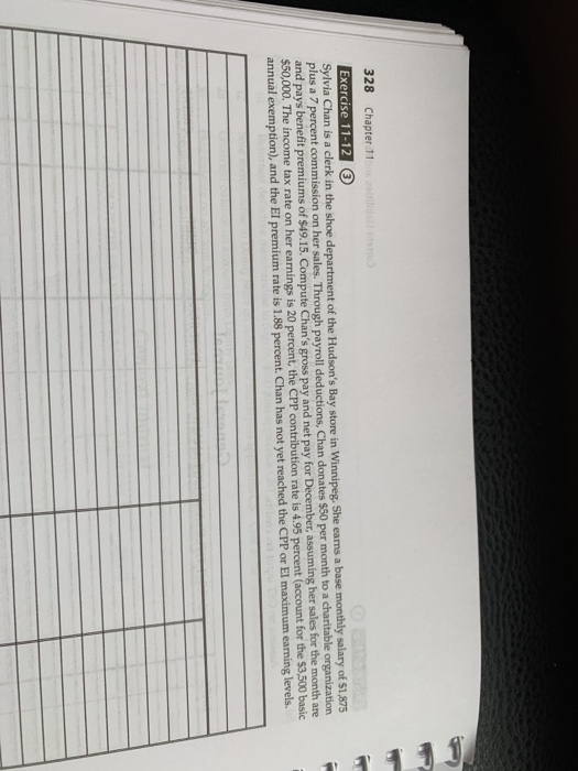 the shoe department of the Hudson's Bay store in Winnipeg. She earns