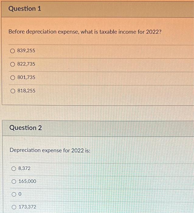  Federal Tax Schedule C Exercise based on: Before depreciation expense, what