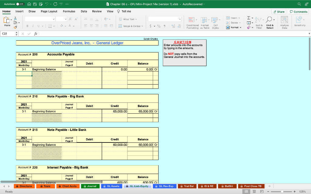 Calculation of Retained Earnings, Balance Sheel, and Post-Closing Trial Balance Excel for