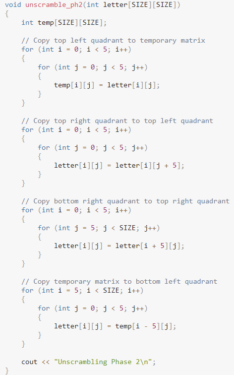 I wrote this programin C++ which divides a 10 x 10 matrix