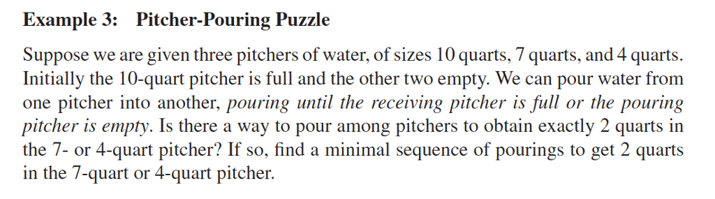 3 with pitchers of size 8, 5, and 3 with an objective